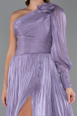 Abendkleid Lang Chiffon Lavendel ABU5489