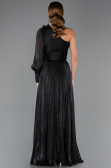 Abendkleid Lang Chiffon Schwarz ABU5489