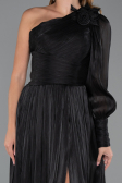 Abendkleid Lang Chiffon Schwarz ABU5489