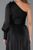 Abendkleid Lang Chiffon Schwarz ABU5489