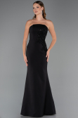 Abendkleid im Meerjungfrau-Stil Lang Schwarz ABU5485