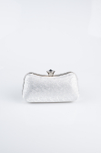 Abendtasche Gemustert Silber SH855