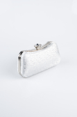 Abendtasche Gemustert Silber SH855
