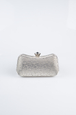 Abendtasche Gemustert Platin SH855