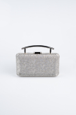 Abendtasche Gemustert Platin SH857