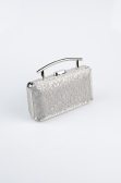 Abendtasche Gemustert Platin SH857