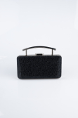 Abendtasche Gemustert Schwarz SH857