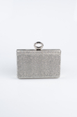 Abendtasche Gemustert Platin SH858