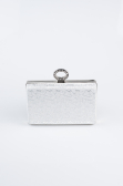 Abendtasche Gemustert Silber SH858