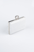 Abendtasche Gemustert Silber SH858
