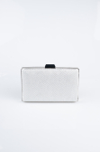 Abendtasche Gemustert Silber SH859