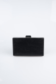 Abendtasche Gemustert Schwarz SH859