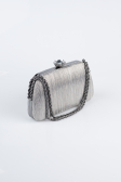 Abendtasche Laserschnitt Platin SH860