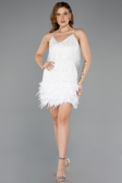 Weiß Partykleid Kurz ABK1629