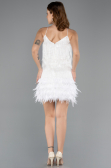 Weiß Partykleid Kurz ABK1629