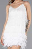 Weiß Partykleid Kurz ABK1629