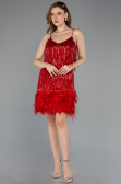 Rot Partykleid Kurz ABK1629