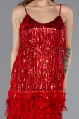 Rot Partykleid Kurz ABK1629