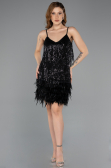 Partykleid Kurz Schwarz ABK1629