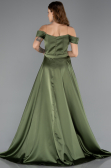 Abendkleid Lang Satin Khaki ABU5507