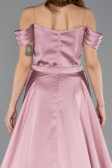 Abendkleid Lang Satin Puder ABU5507