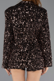Abendkleid Kurz Pailletten-Samt Kupfer ABK2478