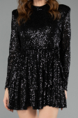 Abendkleid Kurz Schwarz ABK2480