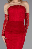 Abendkleid Lang Spitze Rot ABU5510