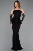 Abendkleid Lang Spitze Schwarz ABU5510