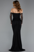 Abendkleid Lang Spitze Schwarz ABU5510