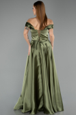 Abendkleid Lang Satin Khaki ABU5530