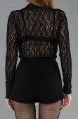 Bluse Spitze Schwarz MY1441