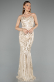 Abendkleid Lang Beige ABU5537
