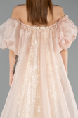 Abendkleid Lang Beige ABU5537