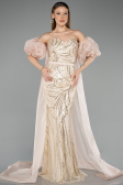 Abendkleid Lang Beige ABU5537