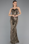 Abendkleid Lang Khaki ABU5537