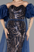 Abendkleid Lang Marineblau ABU5537
