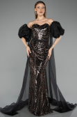 Abendkleid Lang Schwarz ABU5537