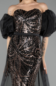 Abendkleid Lang Schwarz ABU5537
