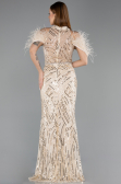 Abendkleid Lang Beige ABU5538
