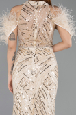 Abendkleid Lang Beige ABU5538