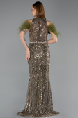 Abendkleid Lang Khaki ABU5538