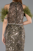 Abendkleid Lang Khaki ABU5538