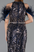 Abendkleid Lang Marineblau ABU5538