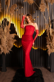 Abendkleid Lang Spitze Rot ABU5510