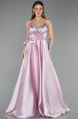 Abendkleid Lang Satin Puder ABU5541