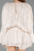 Abendkleid Mini Chiffon Beige ABK2499