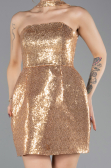 Gold Partykleid Mini ABK2201
