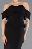 Standesamtkleid Lang Schwarz ABU5559