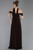 Abendgarderobe in Großen Größen Lang Chiffon Braun ABU5551